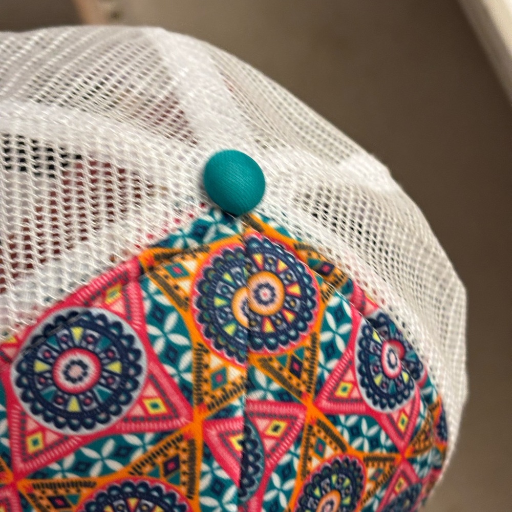 Volcom‎ Teal Paisley Hat with Mesh Back Volcom One Size - Picture 5 of 7